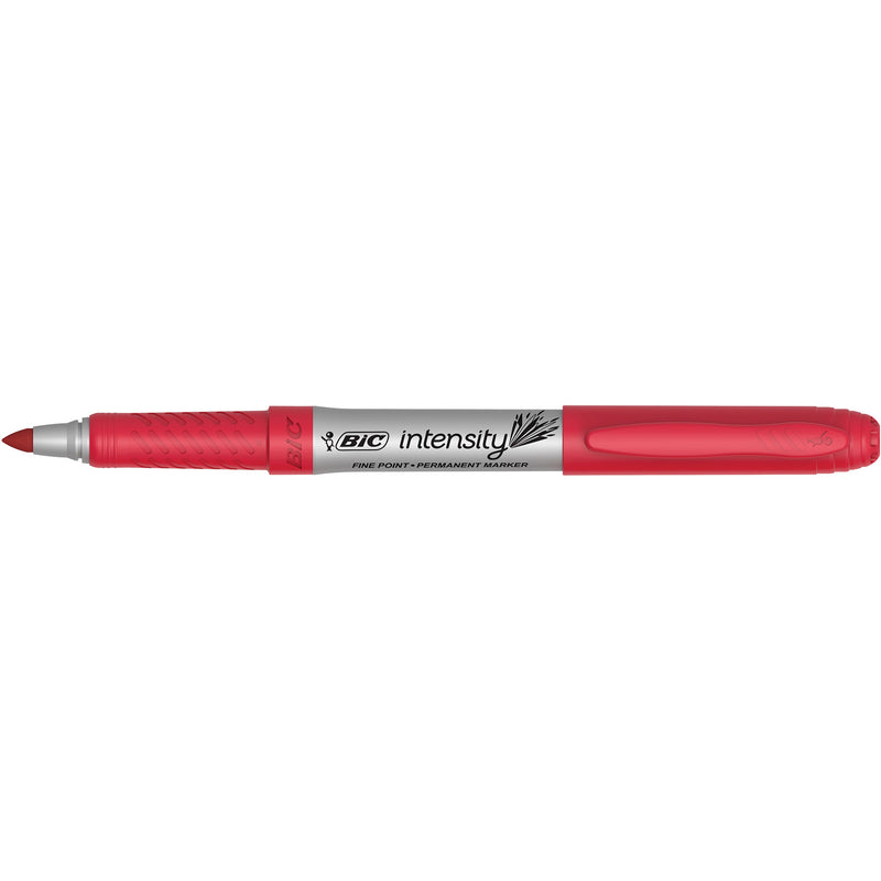 Permanent Marker Bic Intensity 1.1mm Fine Tip Red Pg Bx12