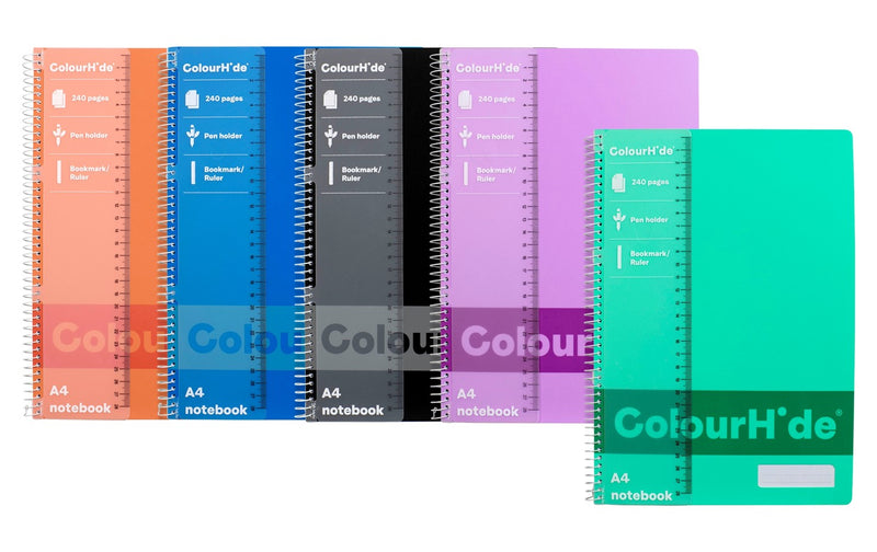 NOTEBOOK COLOURHIDE A4 240 ASTD 240PGPG