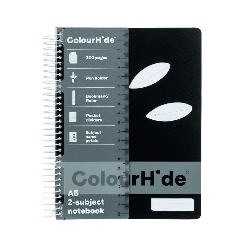 NOTEBOOK COLOURHIDE A5 BLACK 300PGPG