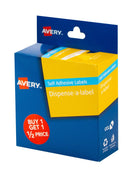 LABEL AVERY 24MM BUY 1 GET 1 1/2 PRICE DISPENSER LABEL RED & WHITE PK300