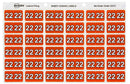 LABEL AVERY 25 X 38 MM 22 SIDE TAB COLOUR CODING LABELS DARK ORANGE PK180