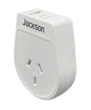 ADAPTOR JACKSON INDUSTRIES OUTBOUND SLIM USB-A & C TRAVEL USA  WHITE WHITE