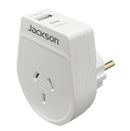 ADAPTOR JACKSON INDUSTRIES OUTBOUND SLIM USB-A & C TRAVEL- EU WHITE