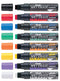 MARKER PENTEL 10.0-15.0MM LIQUID CHALK WET ERASE BROAD CHISEL TIP ASST PK12