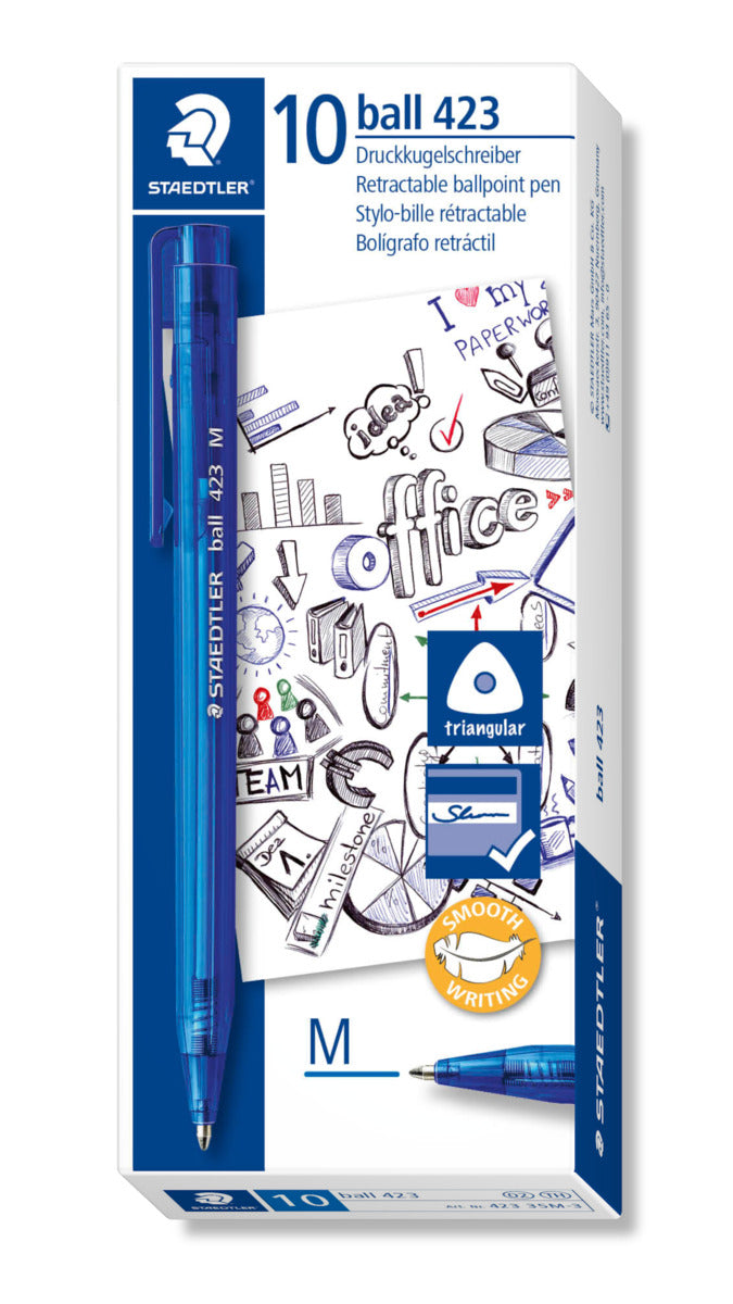 PEN STAEDTLER MEDIUM BALLPOINT 423 BLUE