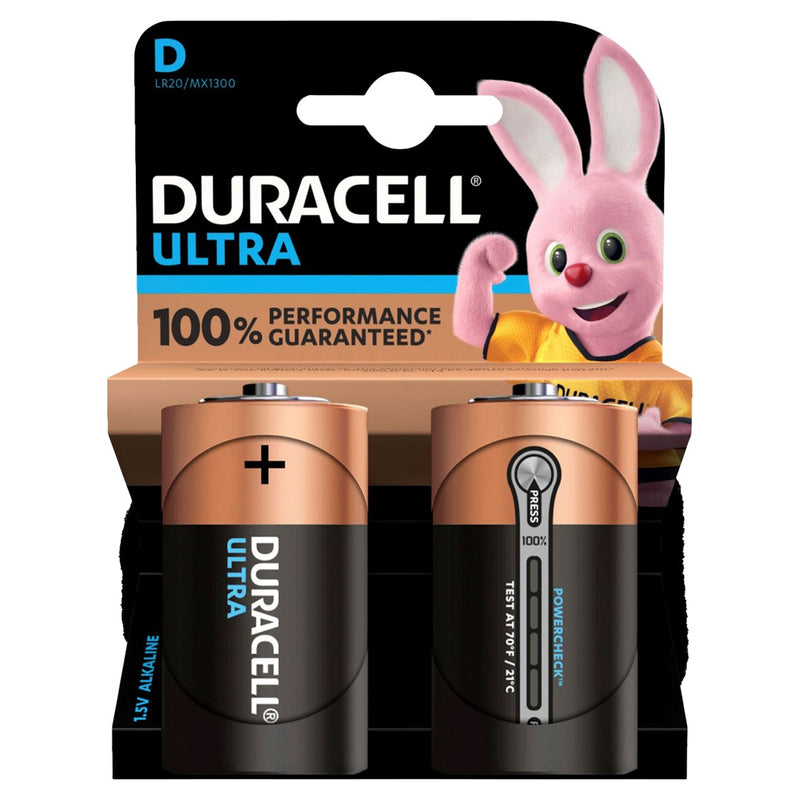 Battery Duracell D Ultra Copper Top Pk2