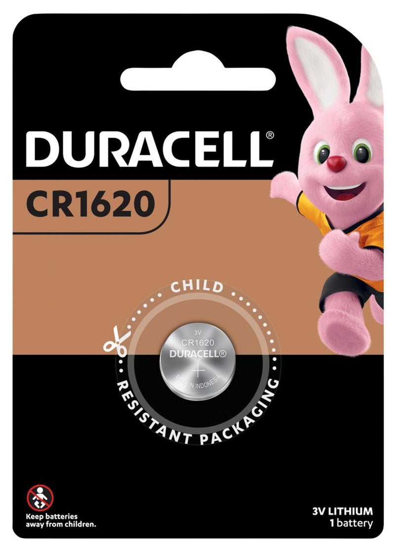 BATTERY DURACELL 1620 LITHIUM COIN COPPER TOP PK1