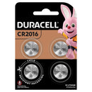 BATTERY DURACELL 2016 LITHIUM COIN COPPER TOP PK4