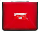 BINDER STAT A4 2R ZIPPER W/HANDLE RED-EACH