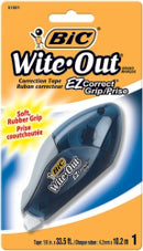CORRECTION TAPE BIC WITE-OUT EZ GRIP BLISTER PACK
