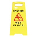 SAFETY SIGN CLEANLINK 32X31X65CM WET FLOOR YELLOW