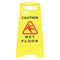 SAFETY SIGN CLEANLINK 32X31X65CM WET FLOOR YELLOW