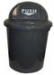 Rubbish Bin Cleanlink 60l Circular With Bullet Lid 60l Grey