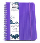 Visual Art Diary Quill Premium A5 With Pocket Violet 120pg