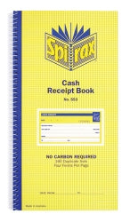 CASH REC BOOK SPIRAX 553 DUP C/LESS 4TV