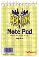 NOTEBOOK SPIRAX 560 112X77MM TOP OPENING 96PG Pkt 5