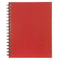 NOTEBOOK SPIRAX 512 A4 H/C TWIN WIRE RED 200PG