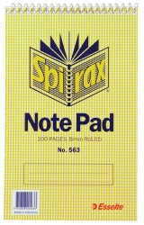 NOTEBOOK SPIRAX 563 S/HAND T/O 100PG