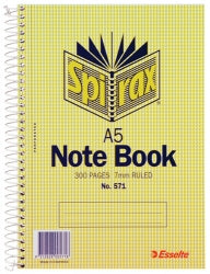 NOTEBOOK SPIRAX 571 A5 S/O 300 PAGES