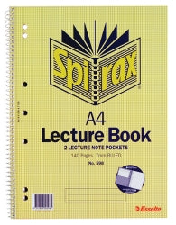 LECTURE BOOK SPIRAX A4 598 WITH POCKET S/O 140PG