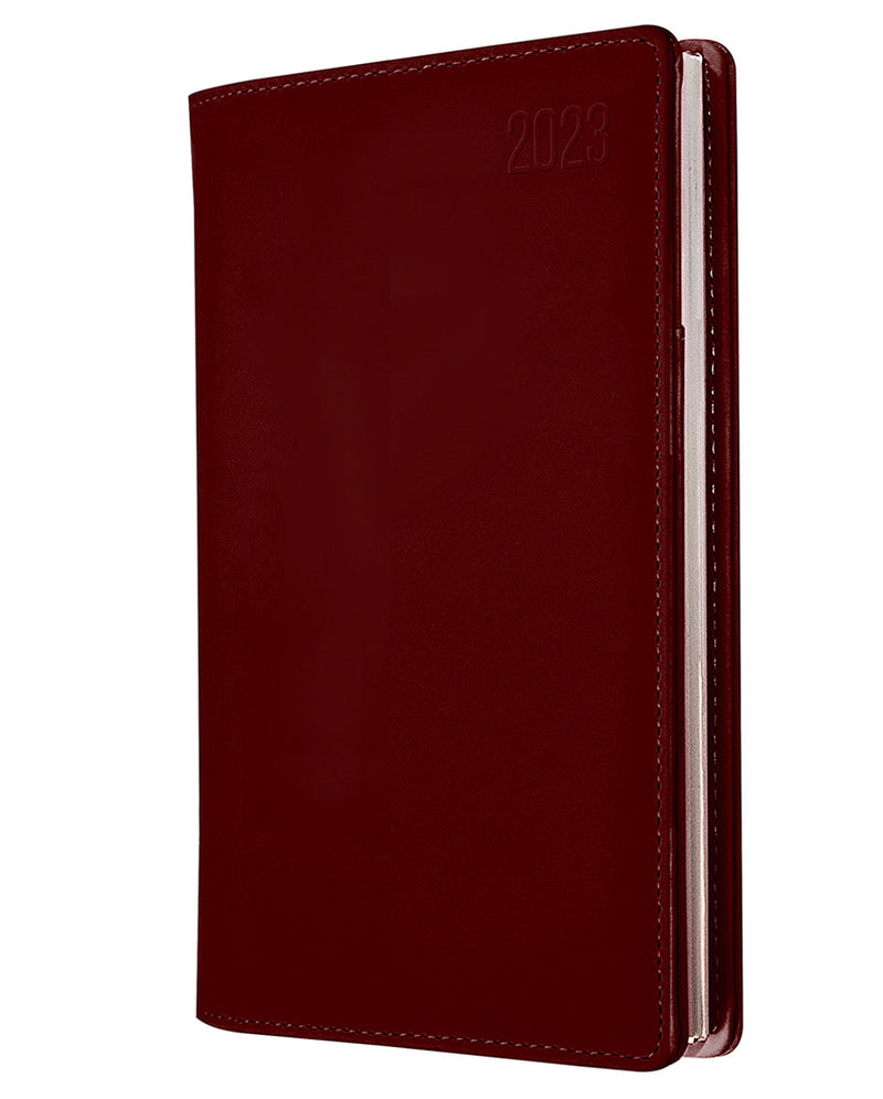 DIARY 2023 DEBDEN 4651.U78 B6/7 88X176MM ASSOCIATE II WTV BURGUNDY