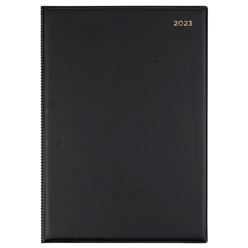 DIARY 2023 COLLINS 347.V99 A4 BELMONT PVC WTV BLACK