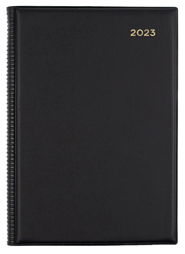 DIARY 2023 COLLINS 287.V99 A5 BELMONT PVC 2DTP BLACK
