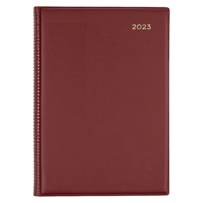 DIARY 2023 COLLINS 387.V78 A5 BELMONT PVC WTV BURGUNDY