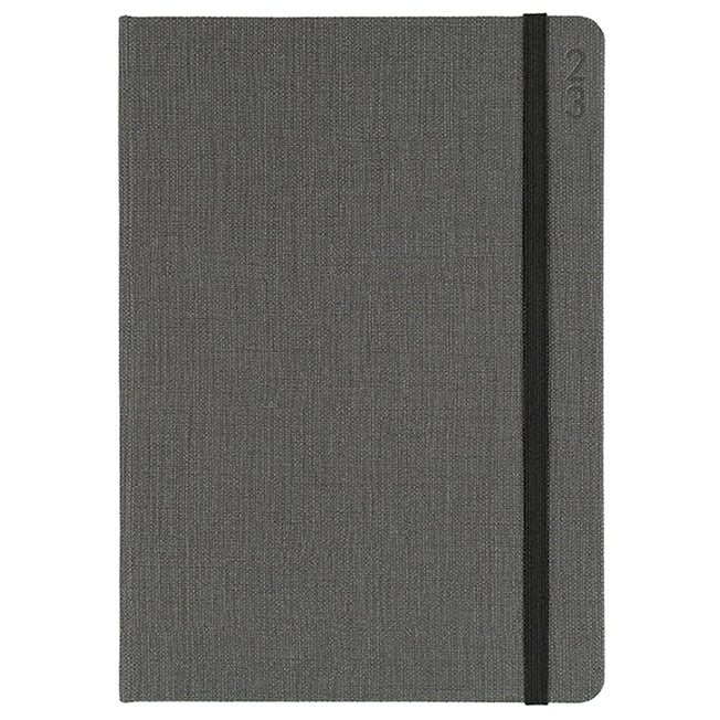 DIARY 2023 DEBDEN D18.P98 A5 DESIGNER TEXTURED FABRIC DTP CHARCOAL