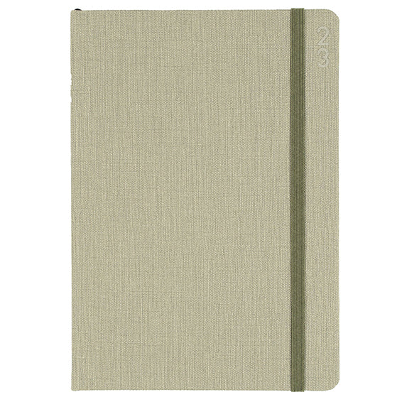 DIARY 2023 DEBDEN D18.P52 A5 DESIGNER TEXTURED FABRIC DTP GREEN