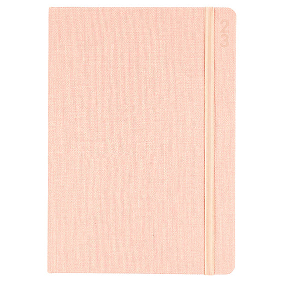 DIARY 2023 DEBDEN D18.P51 A5 DESIGNER TEXTURED FABRIC DTP PEACH