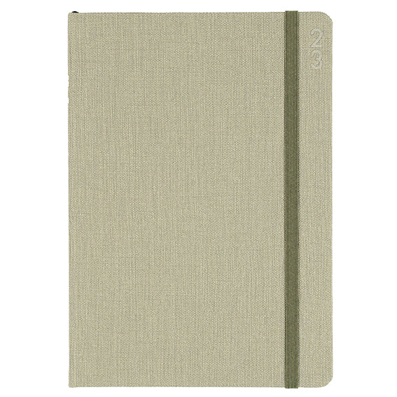 DIARY 2023 DEBDEN D38.P52 A5 DESIGNER TEXTURED FABRIC WTV GREEN