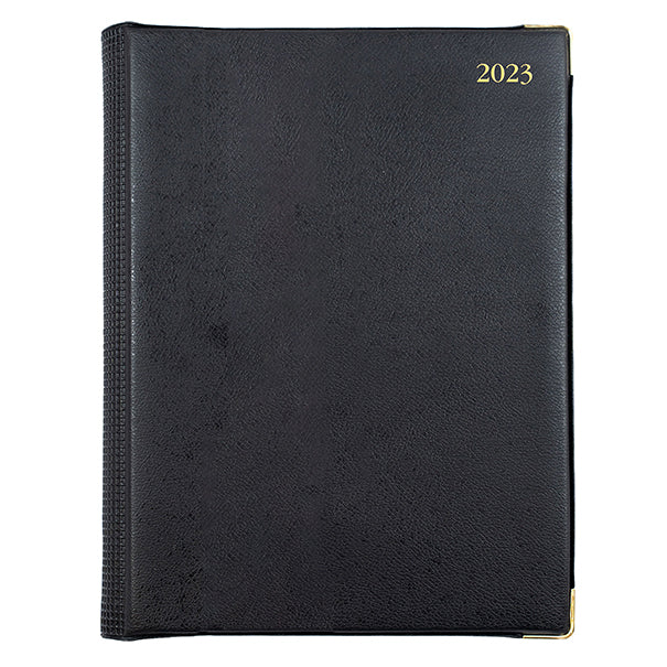 DIARY 2023 DEBDEN 1131.V99 246X164MM ELITE QUARTO PVC WTV BLACK