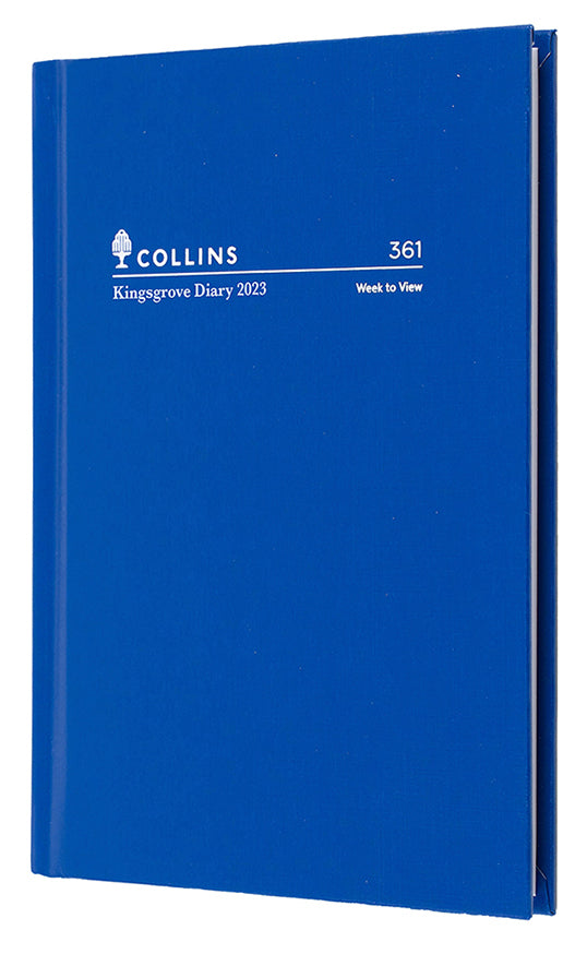 DIARY 2023 COLLINS 361.P59 A6 KINGSGROVE WTV BLUE