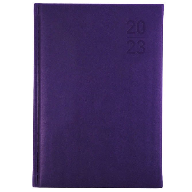 DIARY 2023 DEBDEN S5100.P55 A5 SILHOUETTE DTP PURPLE