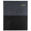 DIARY 2023 COLLINS 325.V99 A4 SHORT VANESSA VERTICAL WTV BLACK