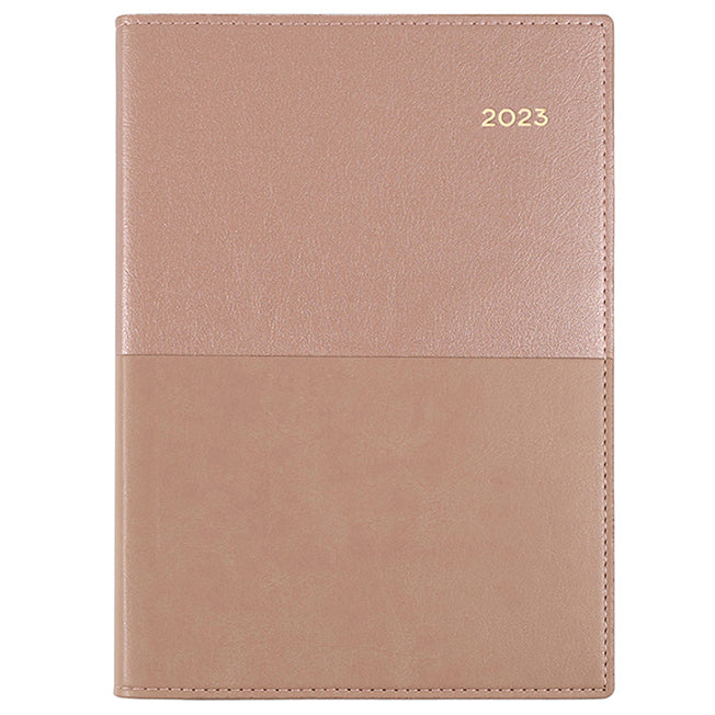 DIARY 2023 COLLINS 185.V49 A5 VANESSA DTP ROSE GOLD