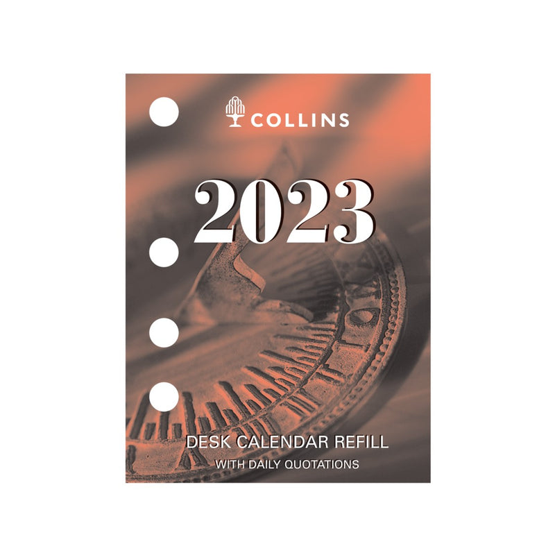 DESK CALENDAR REFILL 2023 COLLINS DCRS 76X102MM SIDE PUNCH