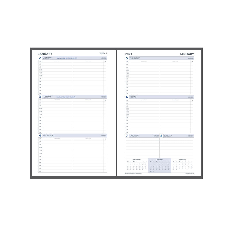 DAYPLANNER REFILL 2023 COLLINS DK1700 140X216MM DESK 7 RING WTV