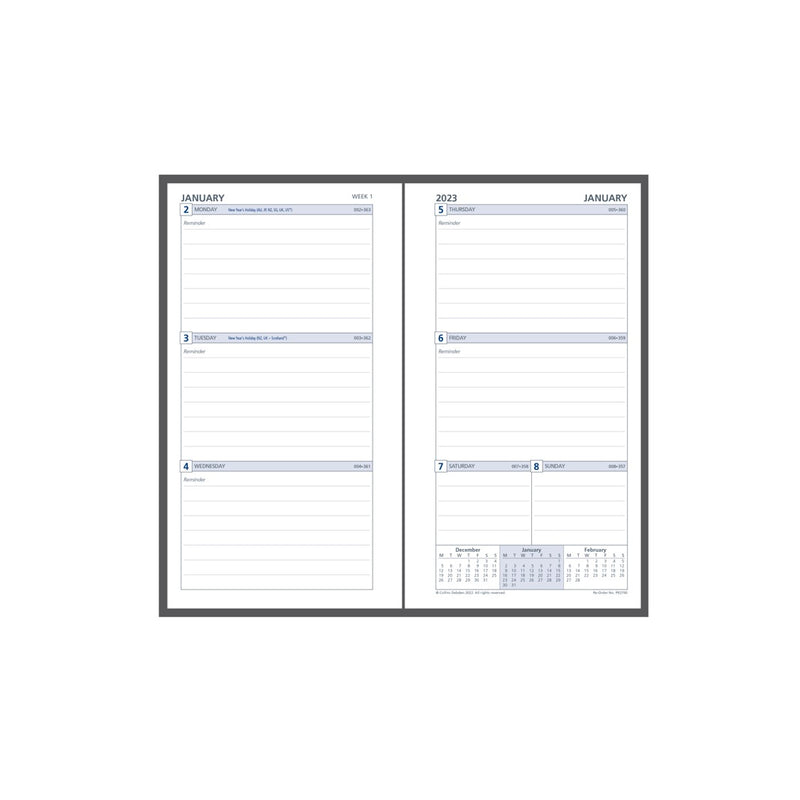 DAYPLANNER REFILL 2023 COLLINS PR2700 96X172MM PERSONAL 6 RING WTV