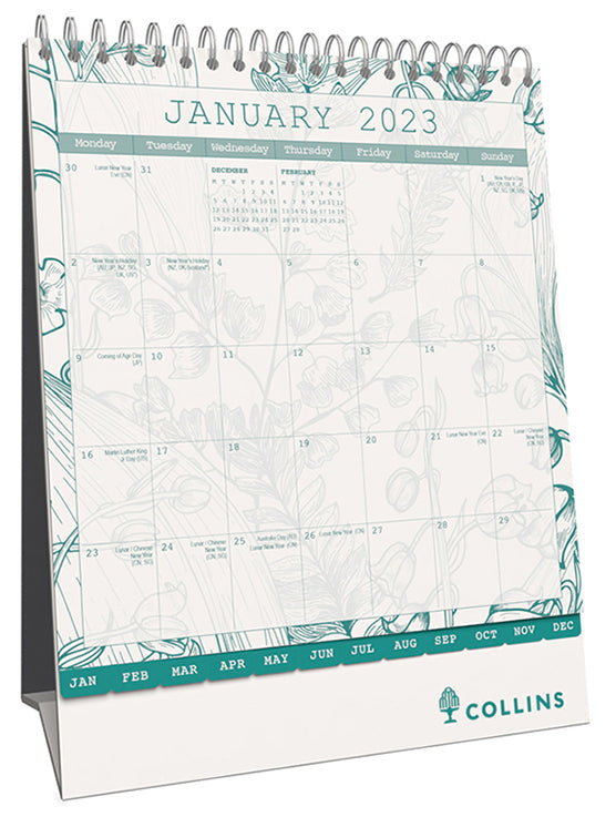 CALENDAR 2023 COLLINS TADC 220MMX175MM TARA DESK MTV