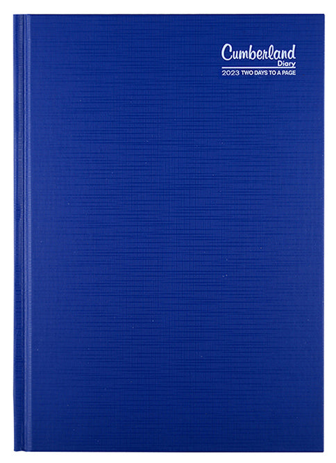 DIARY 2023 CUMBERLAND A5 PREMIUM CASEBOUND 2DTP BLUE